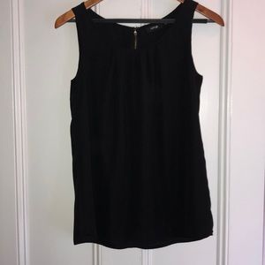 Black sleeveless blouse